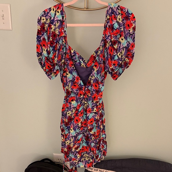 For Love And Lemons Colorful Floral Mini Dress - Picture 4 of 5